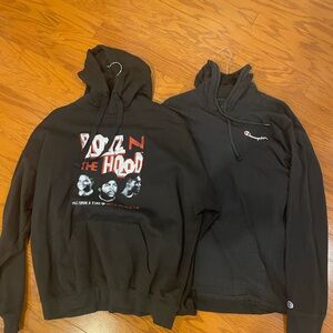 Men’s set of 2 hoodies! Boys N the hood and Champion 2XL